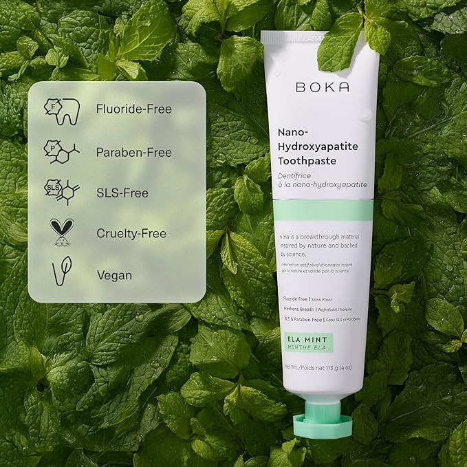 Boka Pasta de Diente sabor menta sin flúor con hydroxiapatite