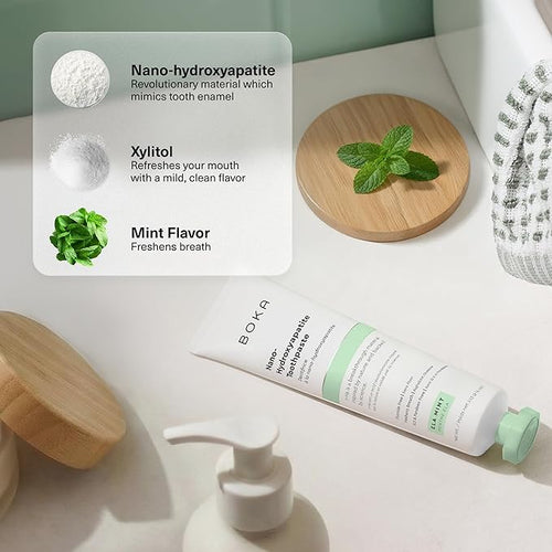 Boka Pasta de Diente sabor menta sin flúor con hydroxiapatite